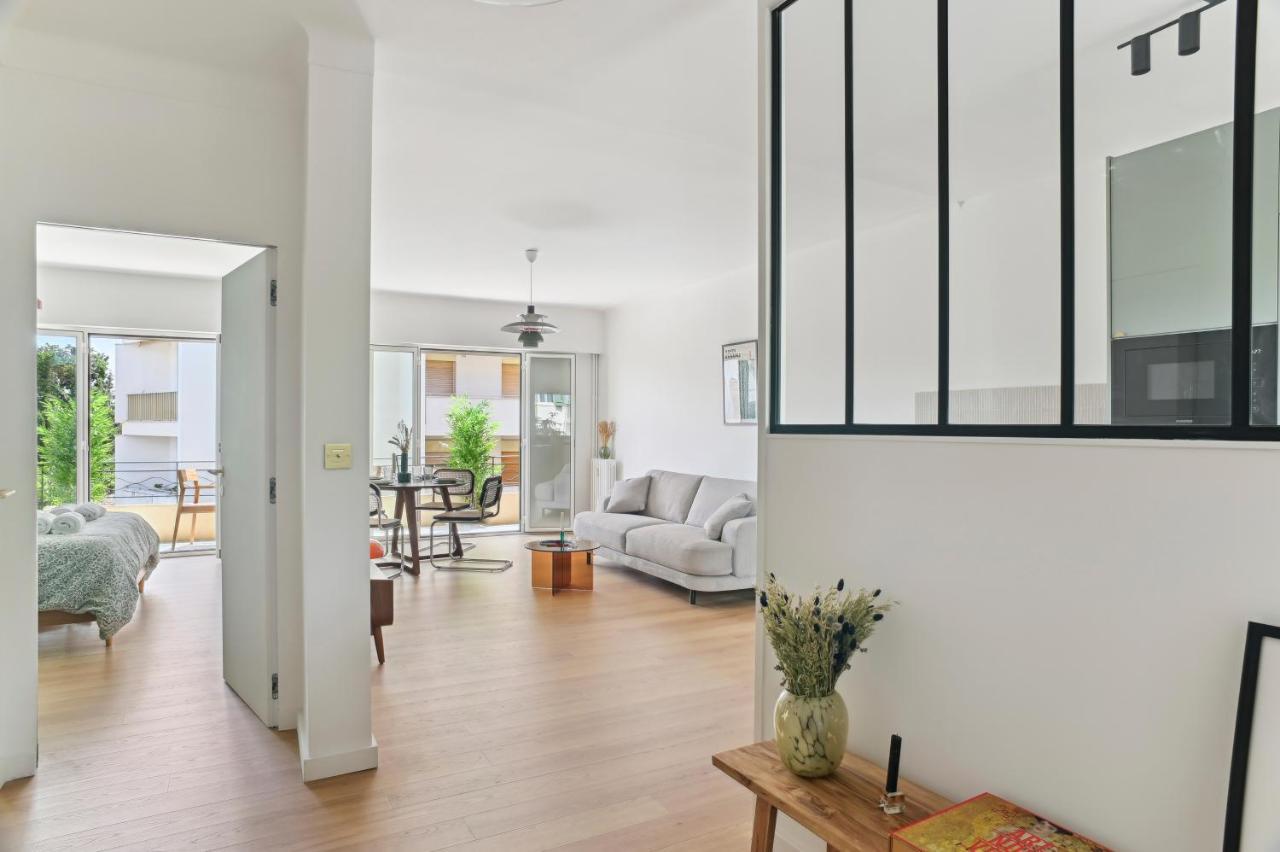 Designer Flat, Luxurious, Close From Palais, Terrasse, Private Garage, Air Conditoning คานส์ ภายนอก รูปภาพ
